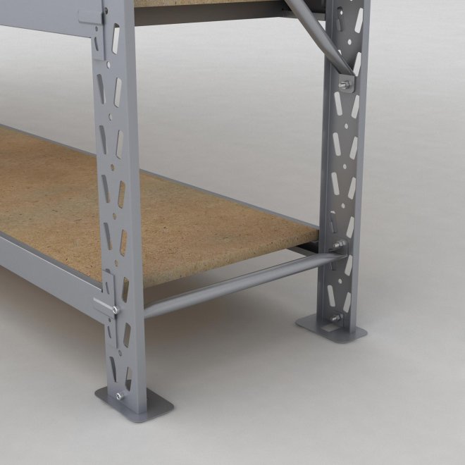 Lagerregal 2 Felder mit 6 Böden