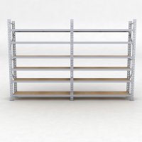 Lagerregal 2 Felder mit 6 Böden