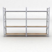 Lagerregal 2 Felder mit 4 Böden