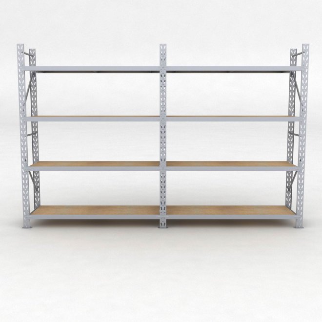 Lagerregal 2 Felder mit 4 Böden