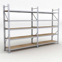 Lagerregal 2 Felder mit 5 Böden