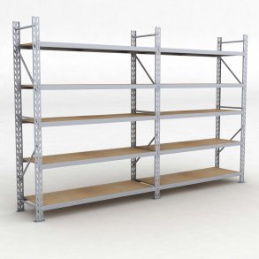 Lagerregal 2 Felder mit 5 Böden