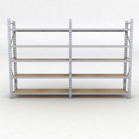 Lagerregal 2 Felder mit 5 Böden