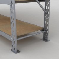 Lagerregal 2 Felder mit 6 Böden