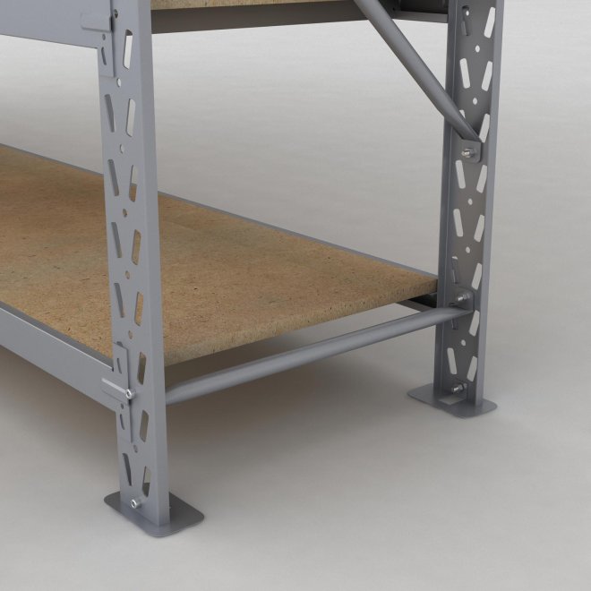 Lagerregal 2 Felder mit 6 Böden