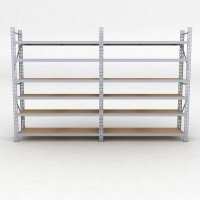 Lagerregal 2 Felder mit 6 Böden