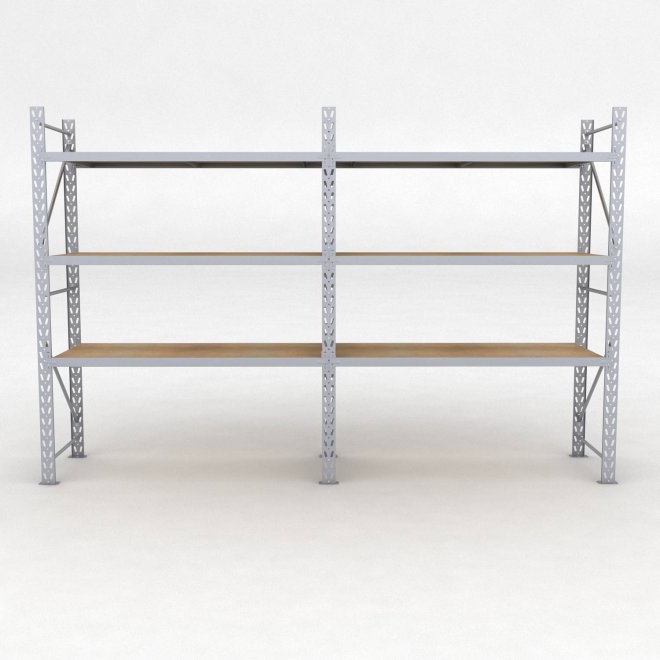 Lagerregal 2 Felder mit 3 Böden