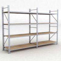 Lagerregal 2 Felder mit 4 Böden