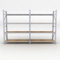Lagerregal 2 Felder mit 4 Böden