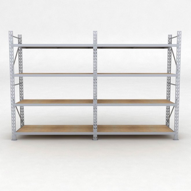 Lagerregal 2 Felder mit 4 Böden