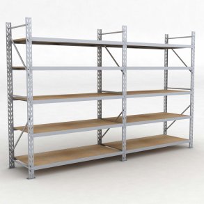 Lagerregal 2 Felder mit 5 Böden