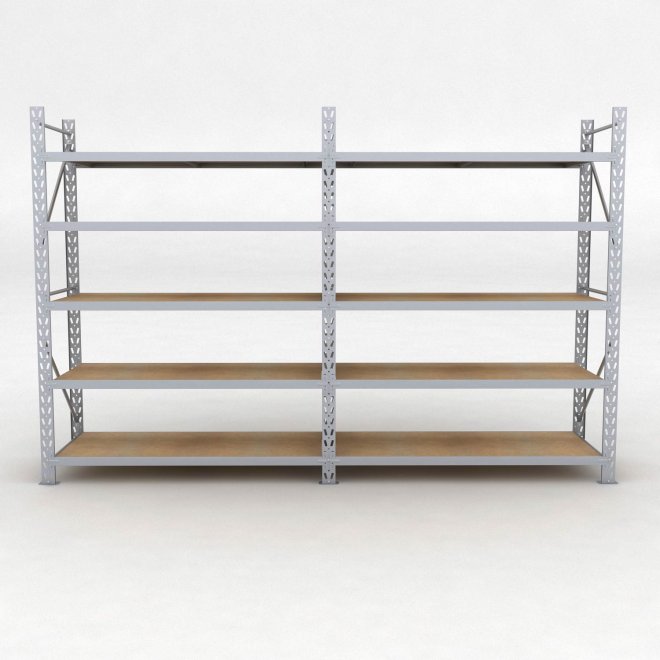 Lagerregal 2 Felder mit 5 Böden