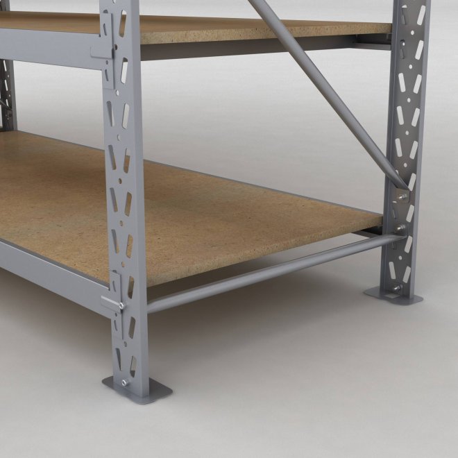 Lagerregal 2 Felder mit 6 Böden