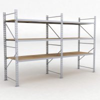 Lagerregal 2 Felder mit 3 Böden