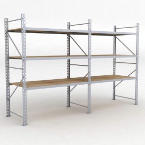 Lagerregal 2 Felder mit 3 Böden