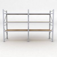 Lagerregal 2 Felder mit 3 Böden