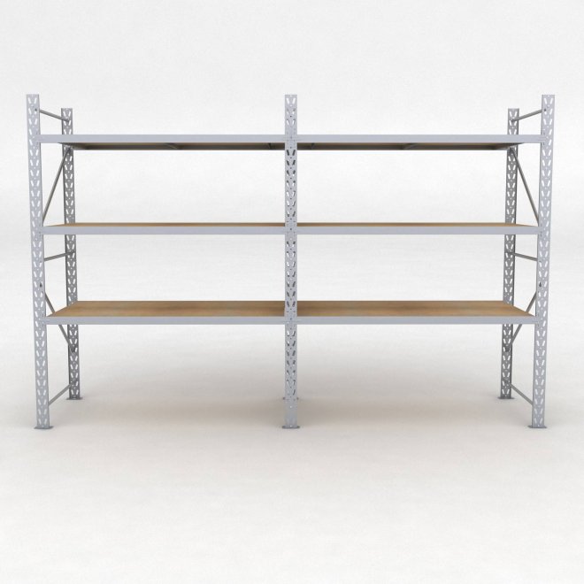 Lagerregal 2 Felder mit 3 Böden