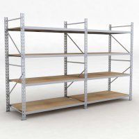 Lagerregal 2 Felder mit 4 Böden