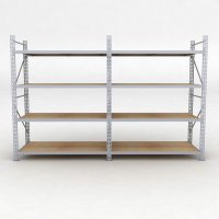 Lagerregal 2 Felder mit 4 Böden