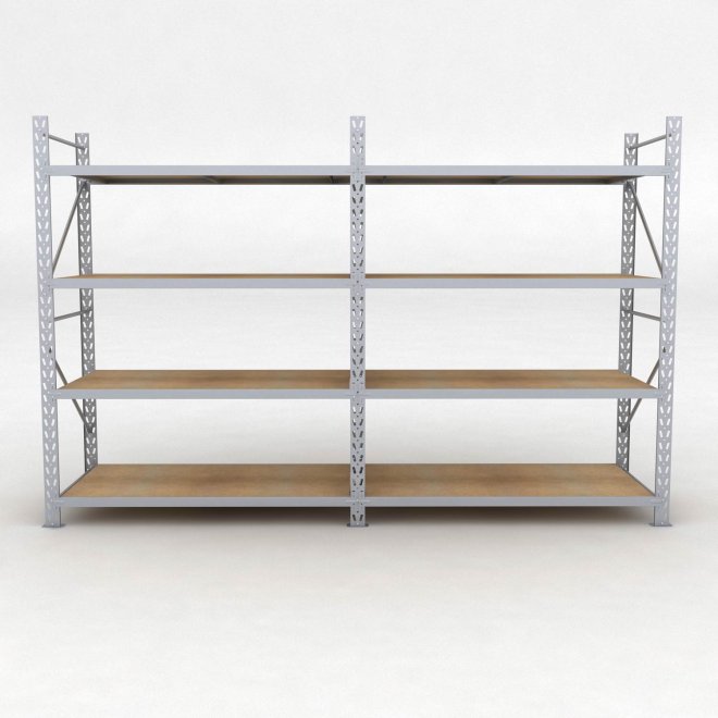 Lagerregal 2 Felder mit 4 Böden