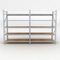 Lagerregal 2 Felder mit 5 Böden
