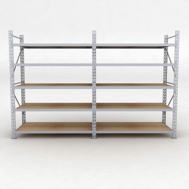 Lagerregal 2 Felder mit 5 Böden