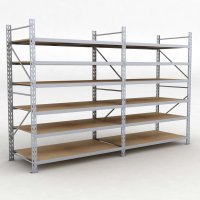 Lagerregal 2 Felder mit 6 Böden