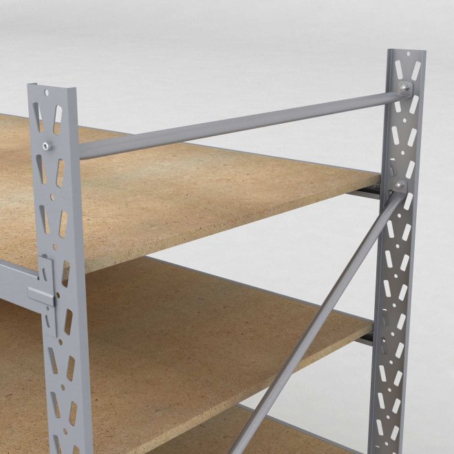 Lagerregal 2 Felder mit 6 Böden