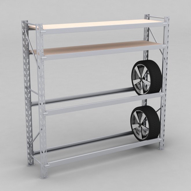 Kombidäcksställ 1 fack med 4 stödlager och spnskiva