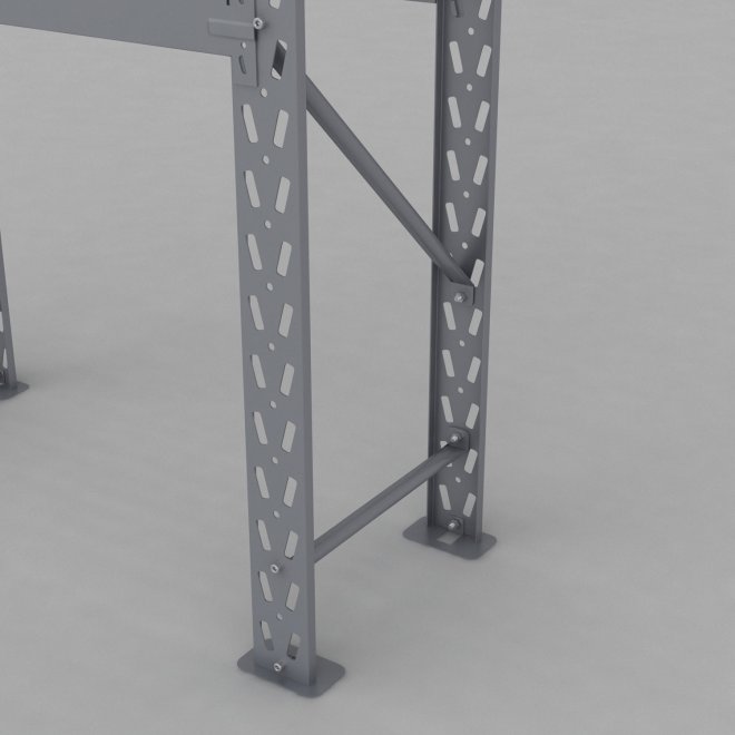 Däckställ 1 fack med 2 bärlag (8 däck)