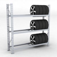 Reifenregal 1 Feld mit 3 Fachböden (27 Reifen)