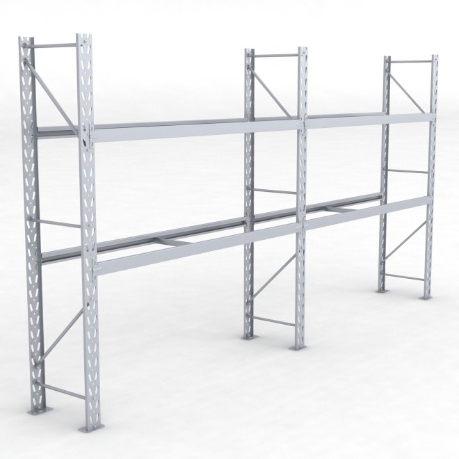 Däckställ 2 fack med 2 bärlag (36 däck)