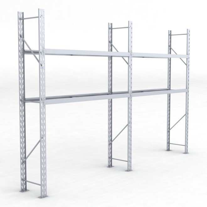 Däckställ 2 fack med 2 bärlag (36 däck)