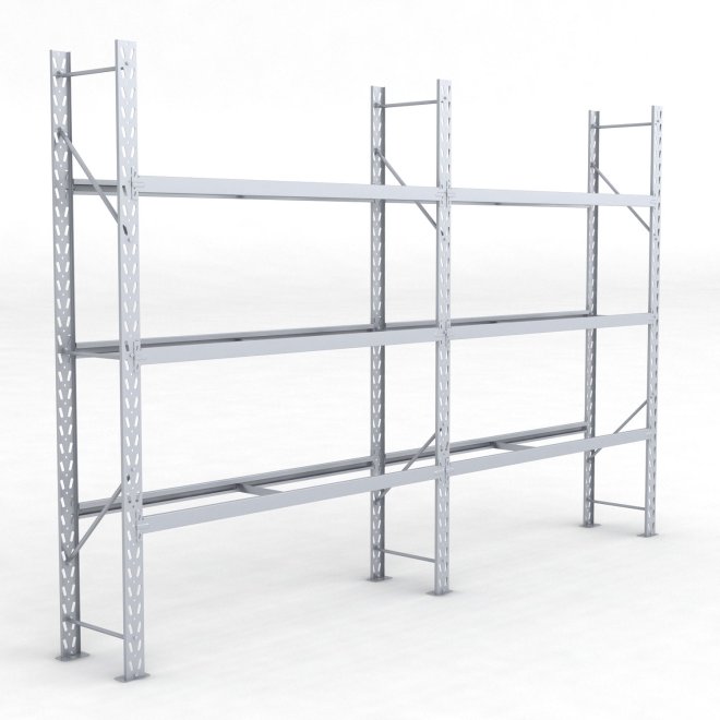 Däckställ 2 fack med 3 bärlag (54 däck)