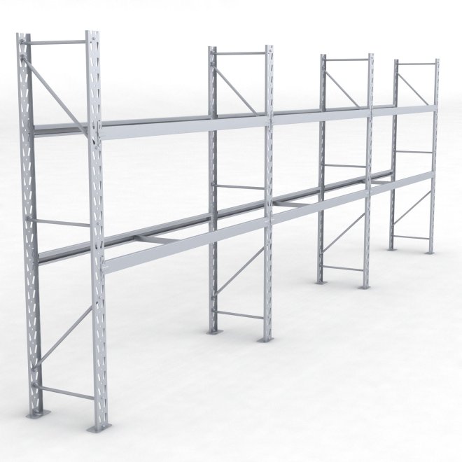 Däckställ 3 fack med 2 bärlag (54 däck)