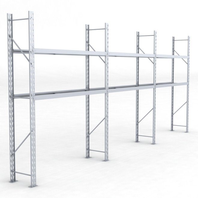 Däckställ 3 fack med 2 bärlag (54 däck)