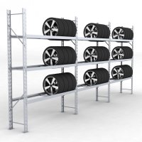 Däckställ 3 fack med 3 bärlag (81 däck)