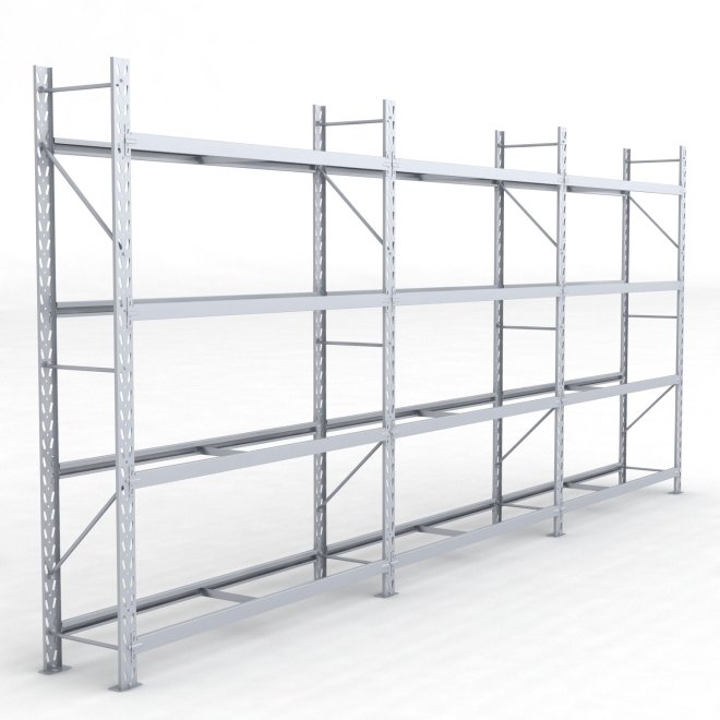 Däckställ 3 fack med 4 bärlag (108 däck)