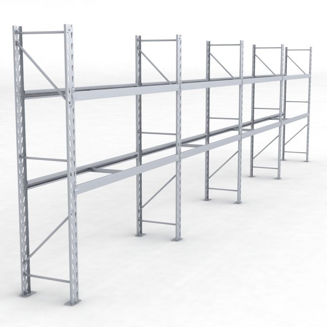 Däckställ 4 fack med 2 bärlag (72 däck)