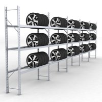 Däckställ 5 fack med 3 bärlag (135 däck)