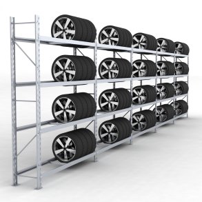 Däckställ 5 fack med 4 bärlag (180 däck)