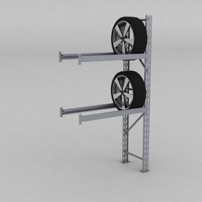 Däckställ tillbygnadsdel med 2 bärlag (8 däck)