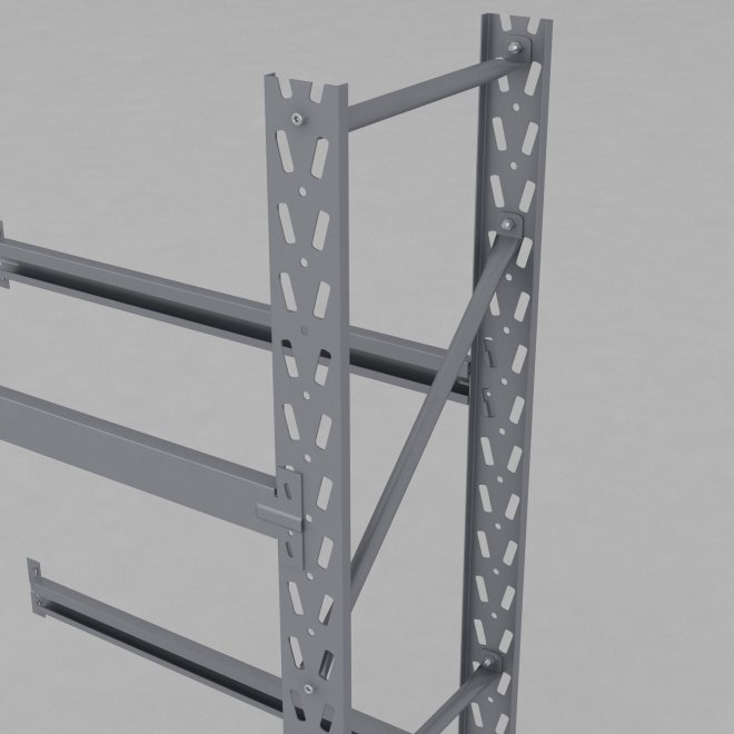 Däckställ tillbygnadsdel med 2 bärlag (8 däck)