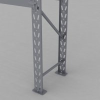 Däckställ tillbygnadsdel med 2 bärlag (8 däck)