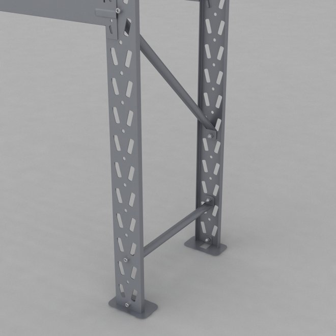 Däckställ tillbygnadsdel med 2 bärlag (8 däck)