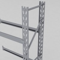 Däckställ tillbygnadsdel med 3 bärlag (12 däck)