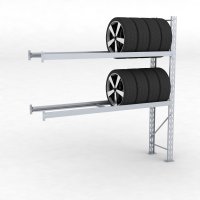 Reifenregal-Anbaufeld mit 2 Fachböden (18 reifen)