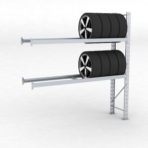 Reifenregal-Anbaufeld mit 2 Fachböden (18 reifen)