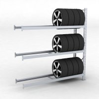 Reifenregal-Anbaufeld mit 3 Fachböden (27 Reifen)