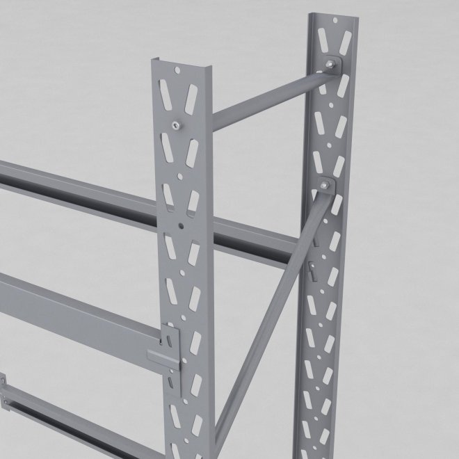 Däckställ tillbygnadsdel med 2 bärlag (8 däck)